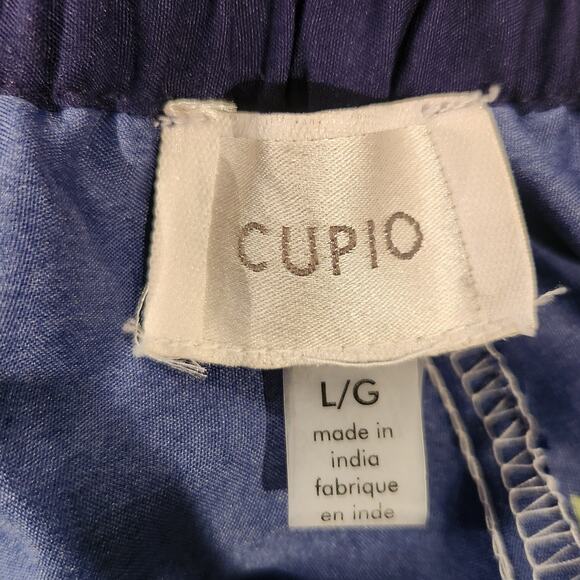 Cupio Womens Navy Blue Floral Maxi Skirt Size Large Bloomcore Feminine Dainty - Picture 4 of 10